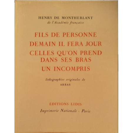 Fils de personne-demain il fera jour -celles qu'on prend dans ses...