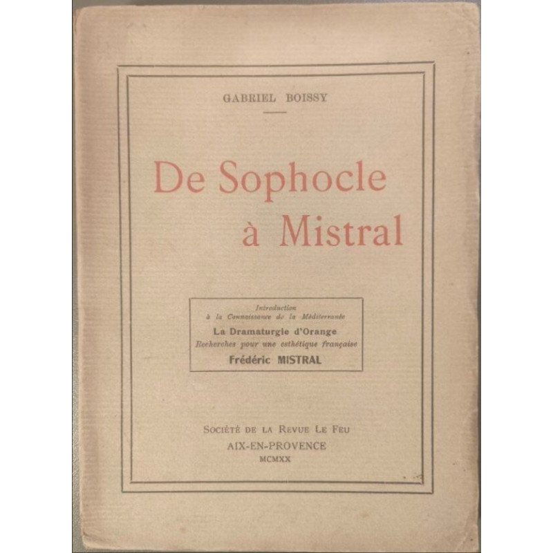 De sophocle a mistral