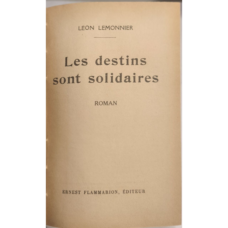 Les destins sont solidaires