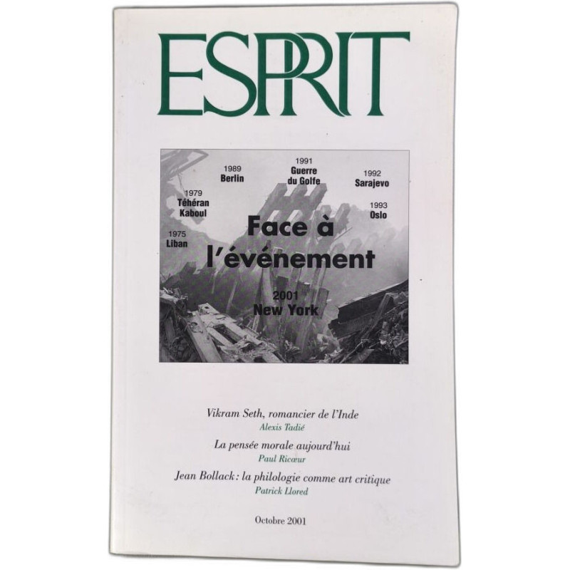 Revue esprit n° 10 : 2001 : Face à l'évènement New york 2001