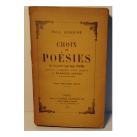 Choix de poesies avec un portrait d'apres eugene carriere