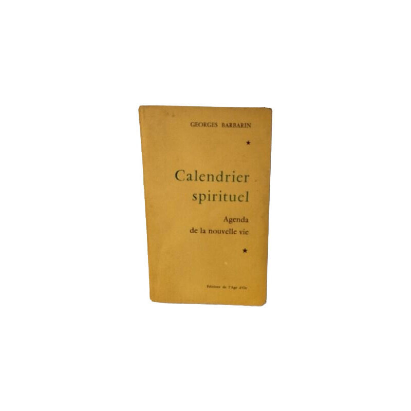 Calendrier spirituel agenda de la nouvelle vie