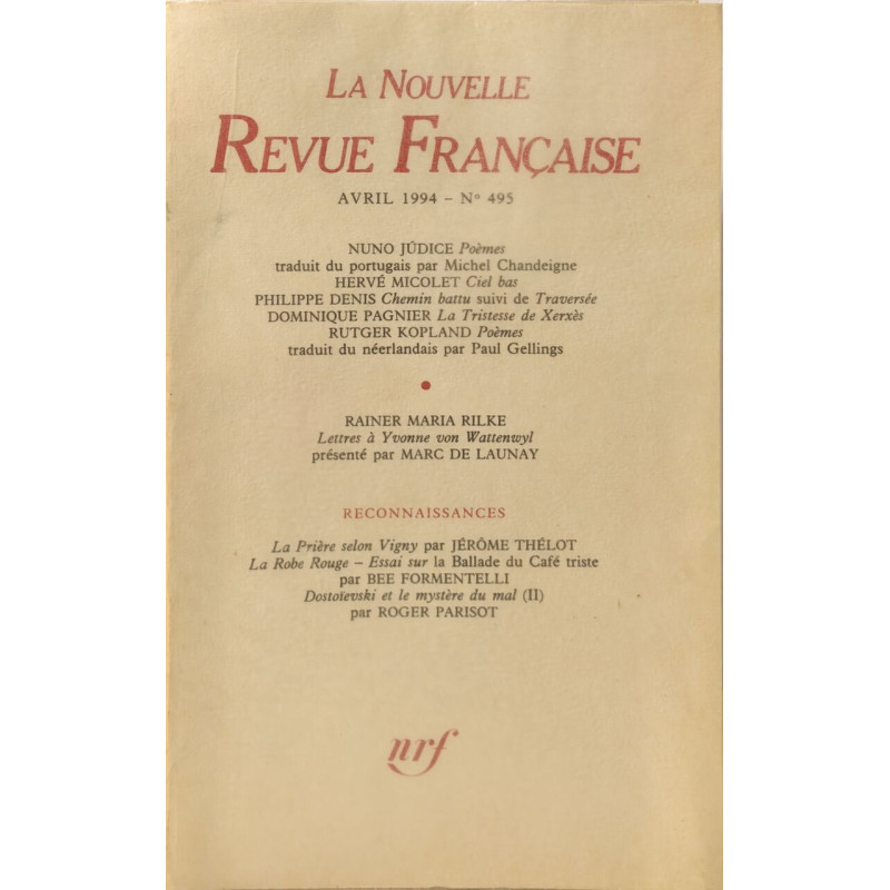 La Nouvelle Revue Française - EO numéroté 6