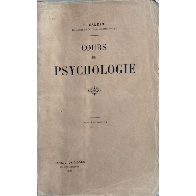 Cours de psychologie