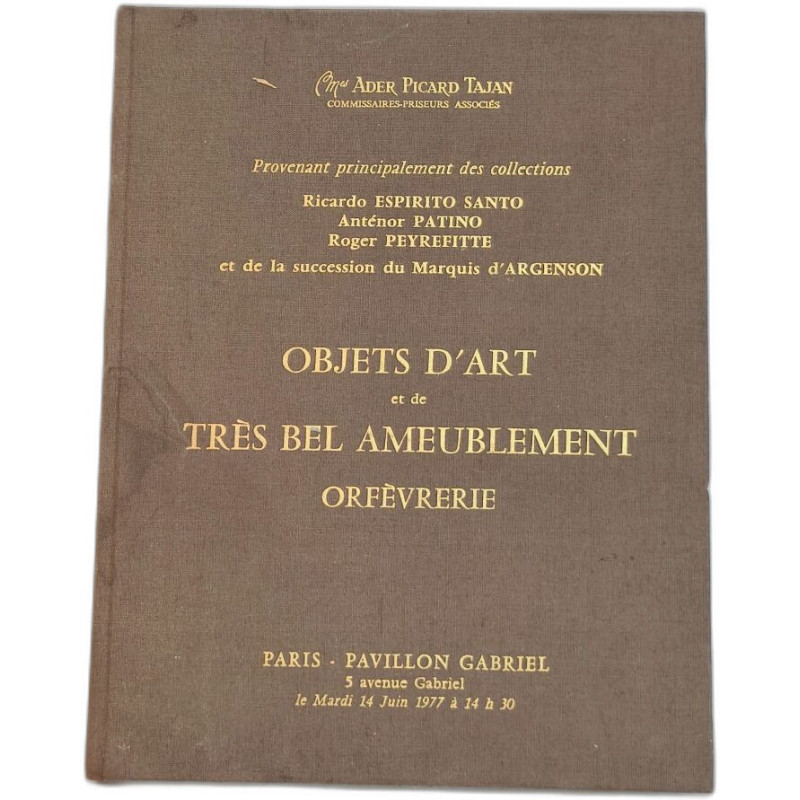 Objets d'art et de tres bel ameublement orfèvrerie