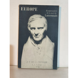 Europe Centenaire de la mort de Lamennais