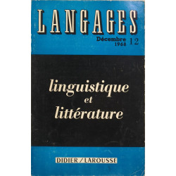 Langages linguistique et littérature