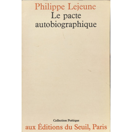Le Pacte autobiographique