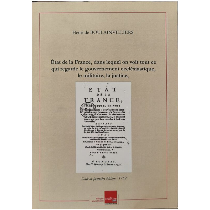 État de la France dans lequel on voit tout ce qui regarde le...