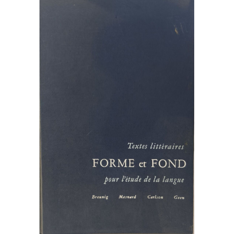Textes littéraires forme et fond pour l'etude la langue lectures...