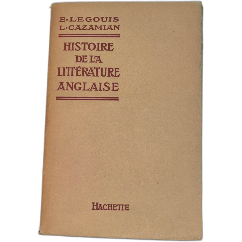 Histoire de la littérature anglaise