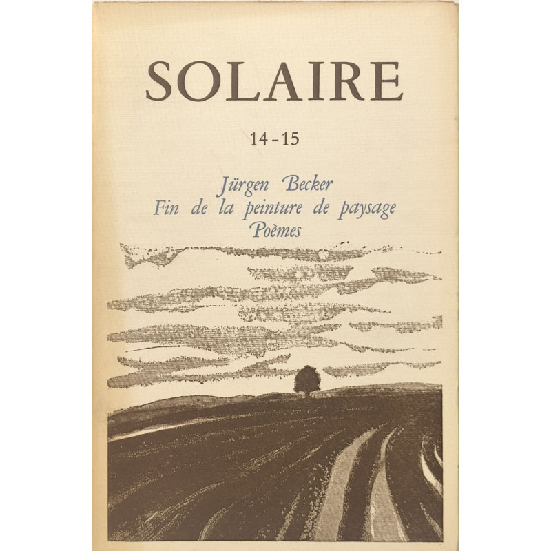 Jürgen becker 14-15 fin de la peinture de paysage - poèmes - numéroté