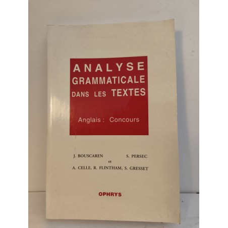 Analyse grammaticale dans les textes