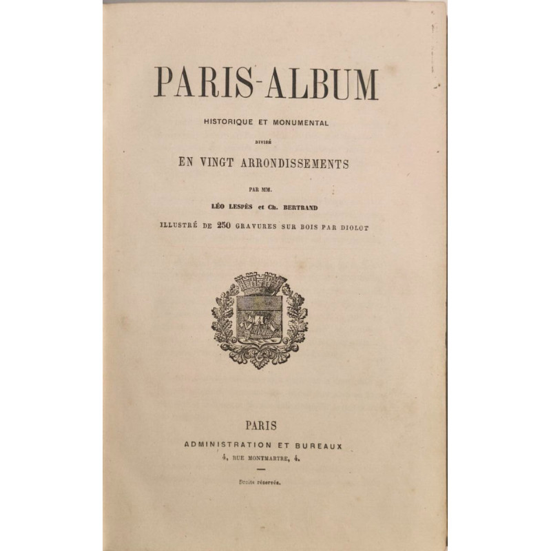 Paris-album historique et monumental divisé en vingt...