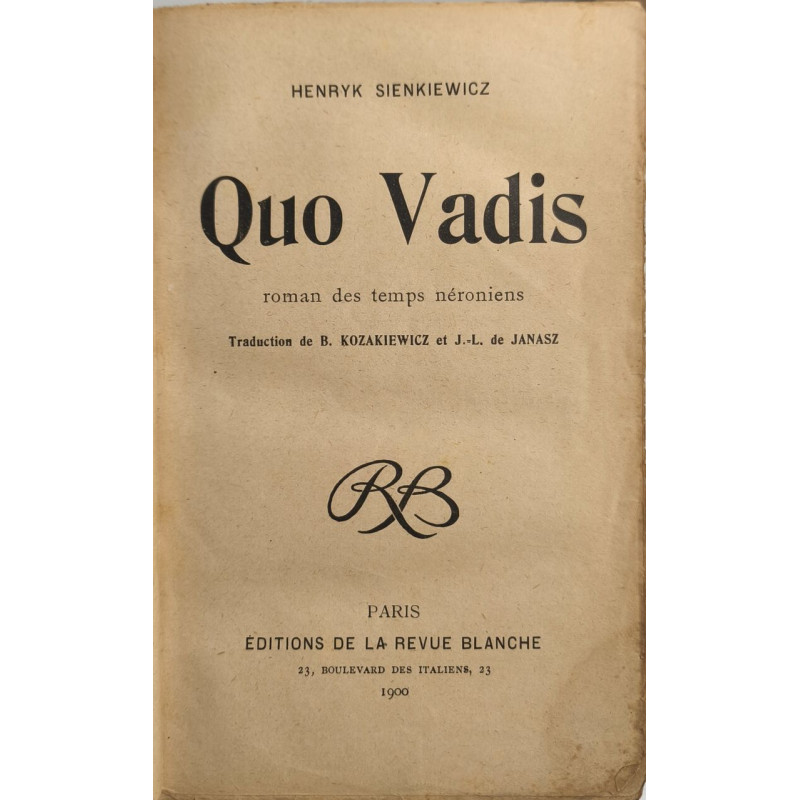 Quo vadis : roman des temps néroniens