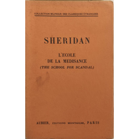 L'école de la médisance (the school for scandal)
