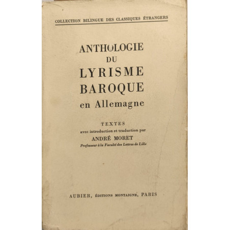 Anthologie du lyrisme baroque en Allemagne