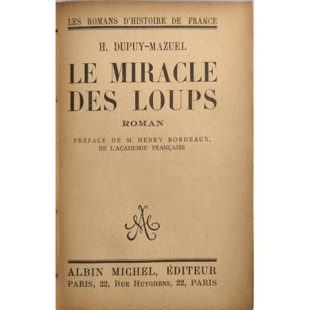 Le Miracle des loups
