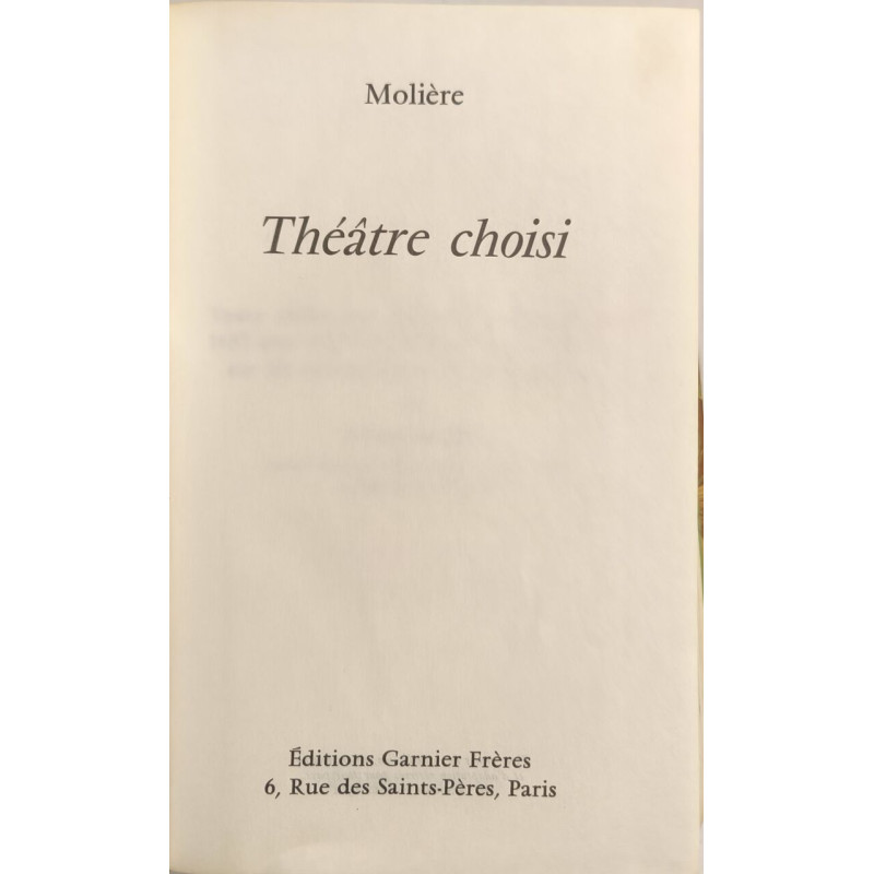 Théâtre choisi
