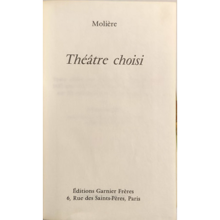 Théâtre choisi