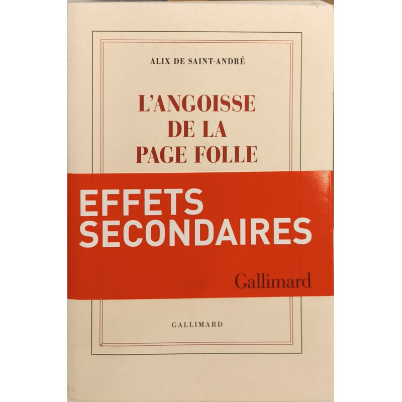 L'angoisse de la page folle