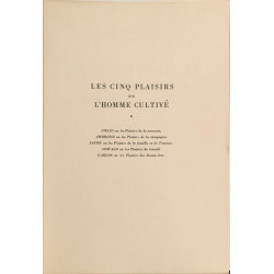 Les cinq plaisirs de l'homme cultivé illustrations de Vertès