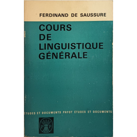 Cours de linguistique générale
