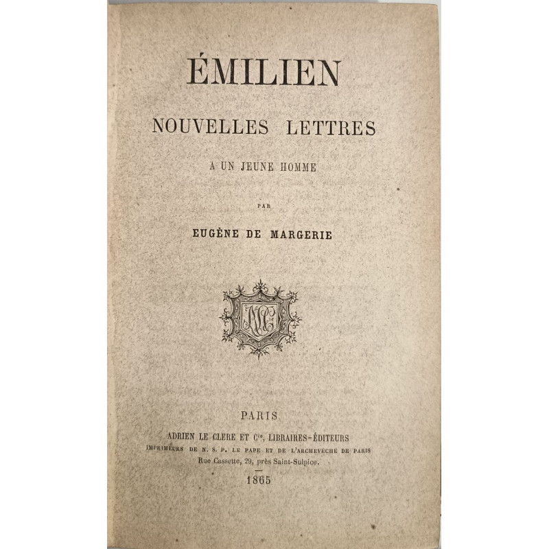 Émilien nouvelles lettres à un jeune homme