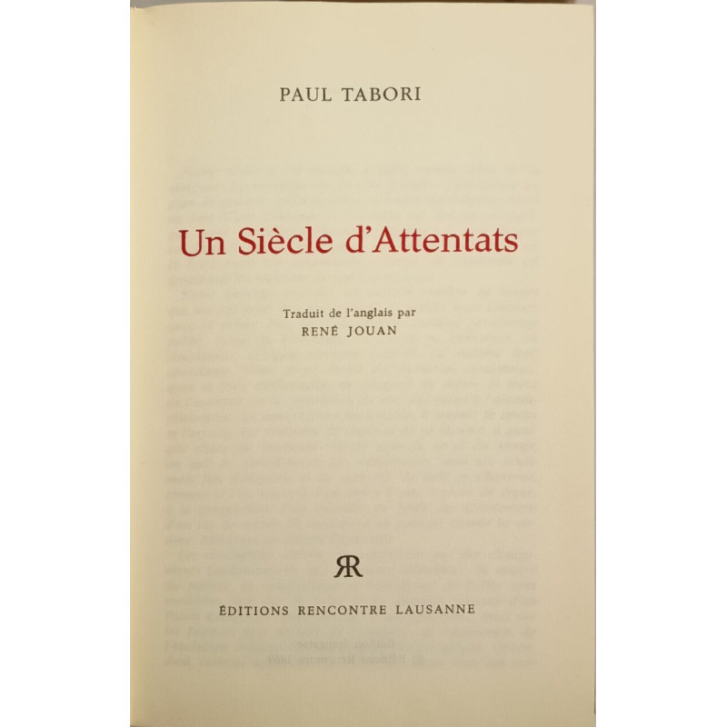 Un Siècle d'Attentats