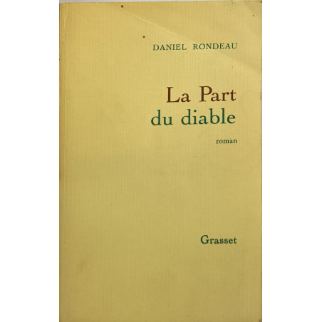 La part du diable - dédicacé par l'auteur