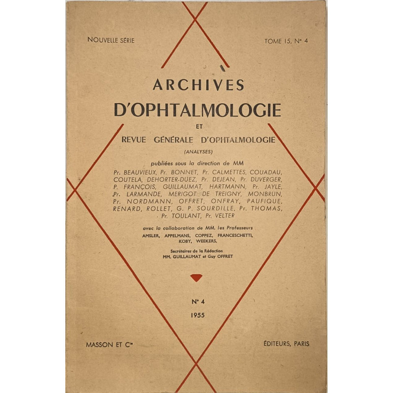 Archives d'ophtalmologie et Revue générale d'ophtalmologie...