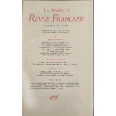 La nouvelle revue française n° 443 / EO numerotée sur velin ( n° 6)