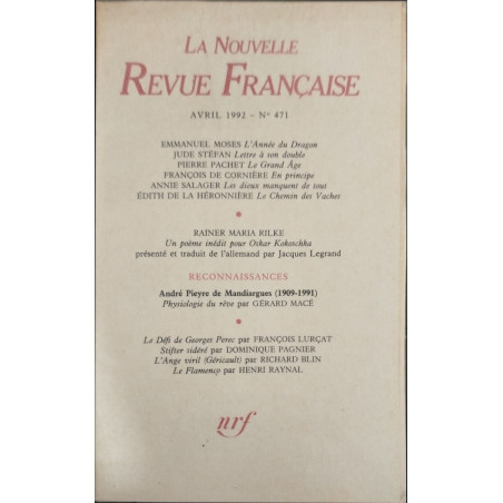 La nouvelle revue française n° 471 / EO numerotée sur velin ( n° 6)