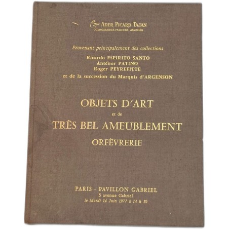 Objets d'art et de tres bel ameublement orfèvrerie