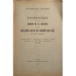 Recherches sur les sources de la création d'une grande ligne de...