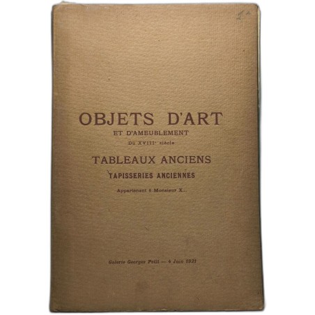 Objets d'art et d'ameublement du XVIIIe siècle : Tableaux anciens...