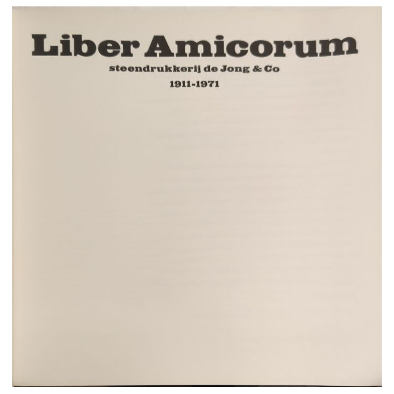 Liber Amicorum 1911-1971