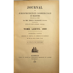 Journal de jurisprudence commerciale et maritime - tome LXXVII