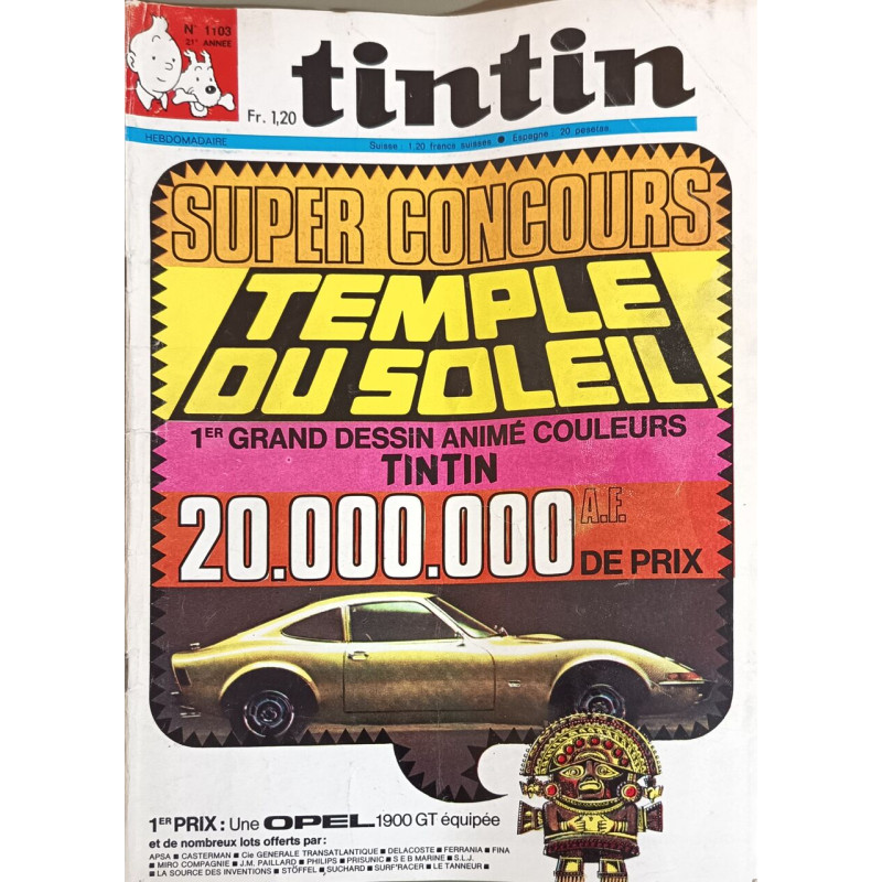 Tintin hebdomadaire n°1103