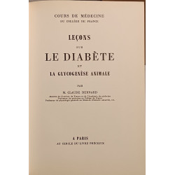 Leçons sur le diabète et la glycogénèse animale