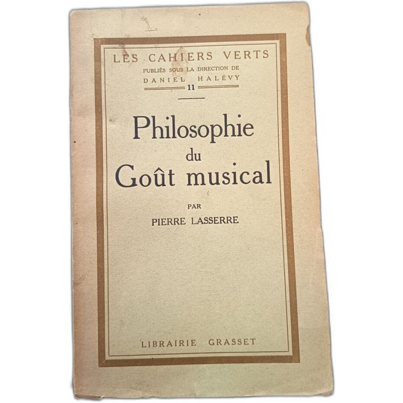 Philosophie du goût musical/ exemplaire numeroté