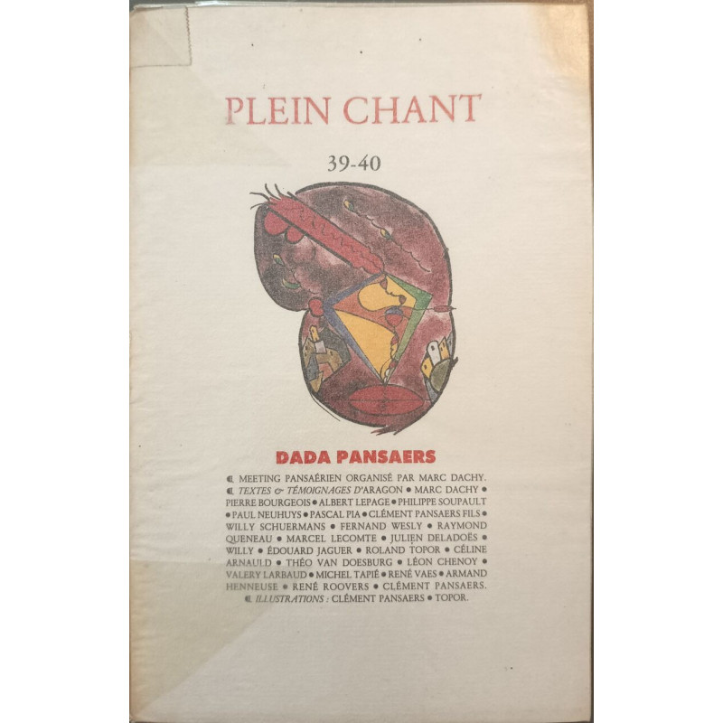 Plein chant 39-40 / dada pansaers