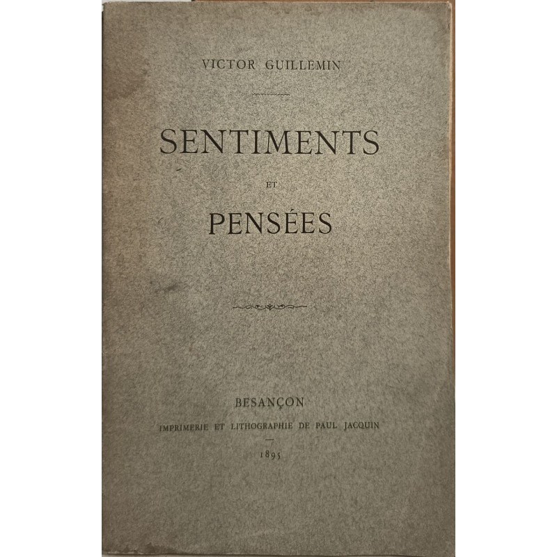 Sentiments et pensées - dédicacé par l'auteur
