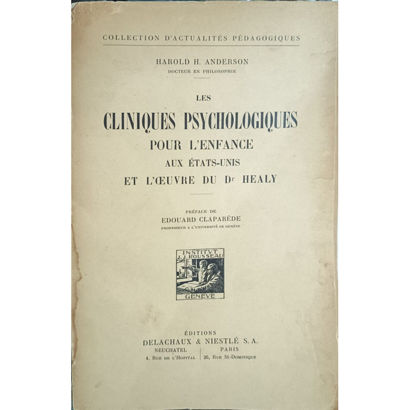 Les cliniques psychologiques pour l'enfance aux États-Unis et...