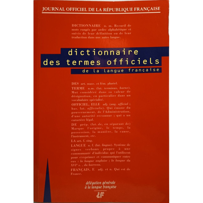 Dictionnaire des termes officiels de la langue française