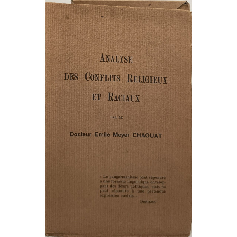 Analyse des conflits religieux et raciaux