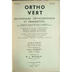 Ortho Vert: Dictionnaire orthographique et grammatical
