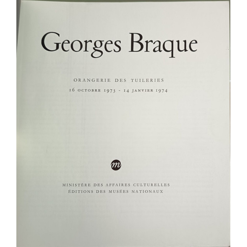 Georges Braque orangerie des tuileries 16 octobre 1973 - 14...