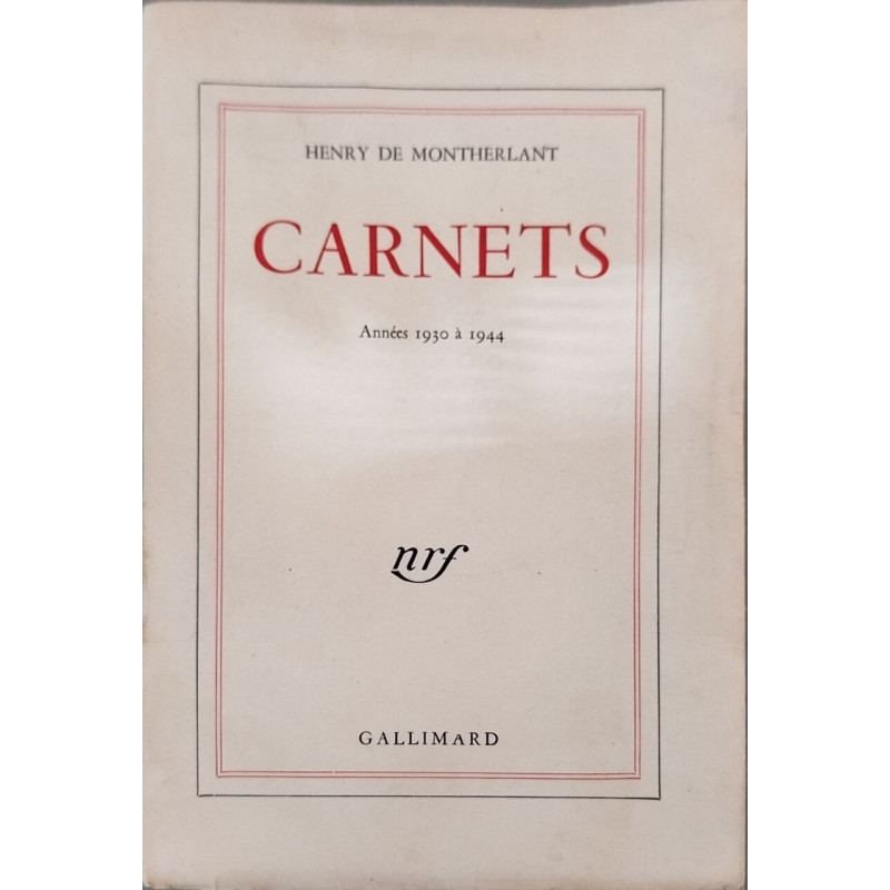 Carnets 1930-1944