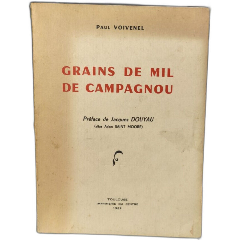 Grains de mil de Campagnou dédicacé par l'auteur